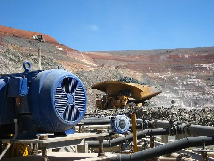 Haul truck in an open-pit mine